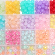 Tự Làm Vòng Tay Làm Bộ Cho Bé Gái Quà Tặng Sinh Nhật, 8Mm Gradient Hạt Trang Sức Làm Bộ Với Ngôi Sao Hoa Hạt Bí Ngô - bộ hạt - Xem 3