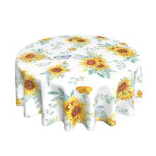 Sunflower Print Tablecloth - Multicolor - View 6