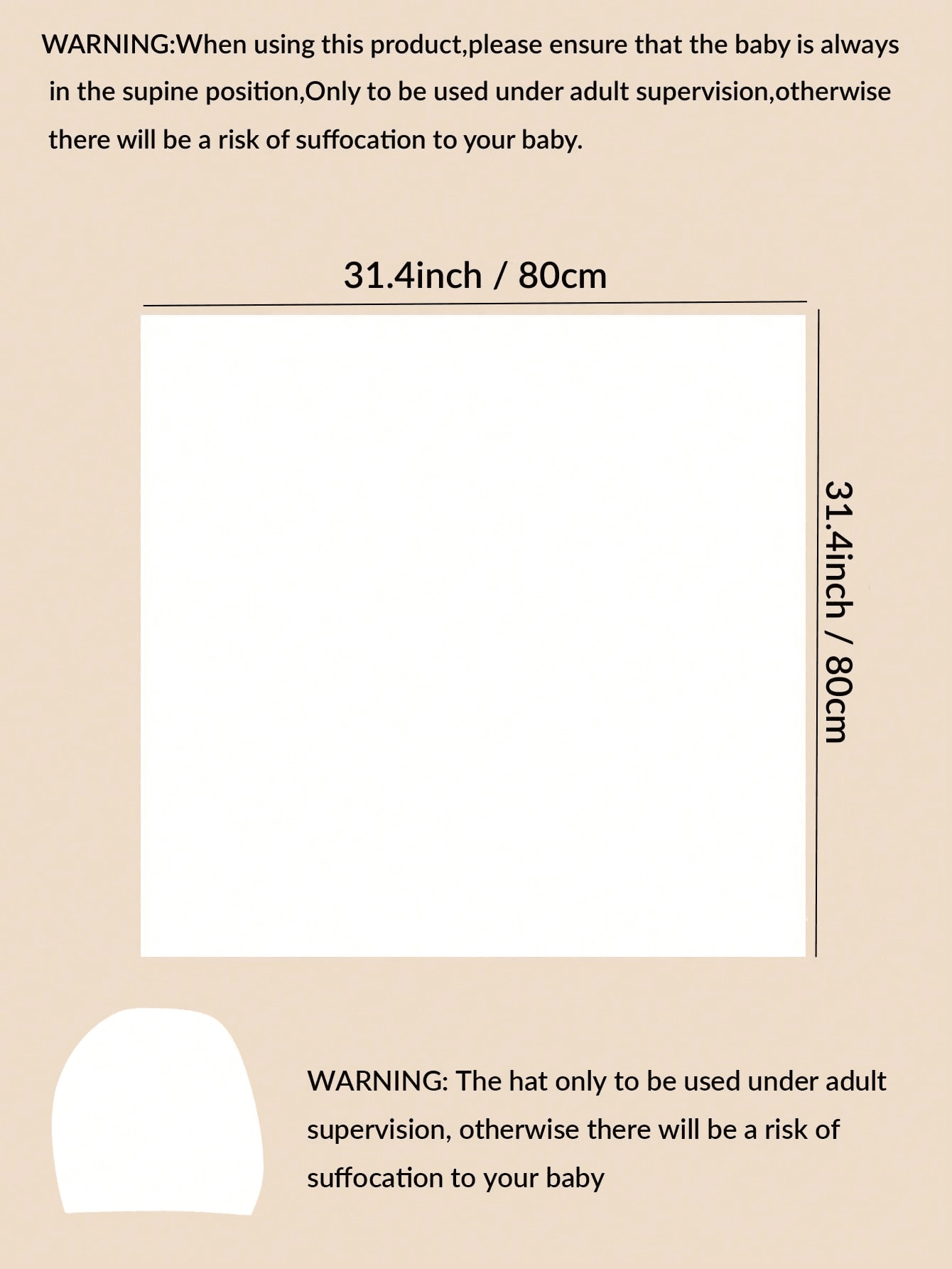 3pcs Baby Flower Pattern Bow Decor Hair Band & Turban Hat & Swaddling