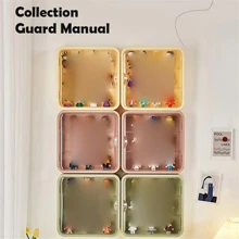 1入組多格掛壁式展示收納盒 - 黃色 - 查看 3