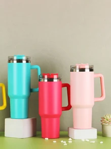 1pc Stainless Steel Vacuum Cup - Baby Pink - View 5