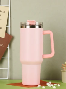 1pc Stainless Steel Vacuum Cup - Baby Pink - View 3