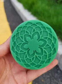 1pc Flower Detail Silicone Soap Mold - Pink - View 6