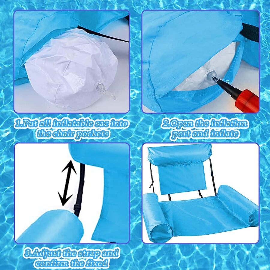 Inflatable Water Hammock, Water Hammock Inflatable Swimming Bed 4In1