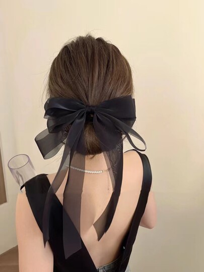 Bow Decor Hair Clip Cute Valentine's Day Claw Clips Hair Claws Hair Barrettes, School Stuff, Elegant, College, Winter Outfit For Women, Bows