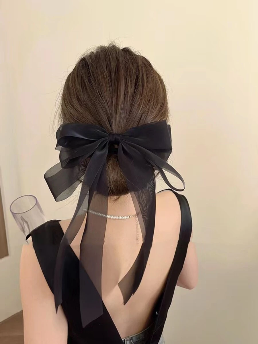 Bow Decor Hair Clip Cute Valentine's Day Claw Clips Hair Claws Hair Barrettes, School Stuff, Elegant, College, Winter Outfit For Women, Bows, Hair Accessories