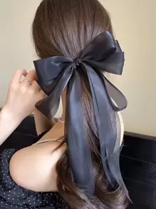 Bow Decor Hair Clip Cute Valentine's Day Claw Clips Hair Claws Hair Barrettes, School Stuff, Elegant, College, Winter Outfit For Women, Bows, Hair Accessories