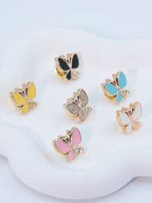 6 Pcs/Set Small Plastic Cheap Material Women Faux Pear Decor Invisible Removable Button 1.8cm/0.7inch Tighten Buckle Brooches Safety Pin For Scarf Lapel Clothes Skirt Waistband Pants Bags Decoration