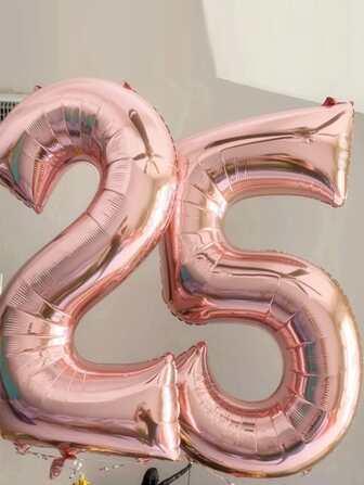 Mtrong Te 2入組 40英寸 0-9號玫瑰金數字鋁膜氦氣球生日派對裝飾器材氣球