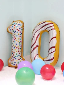 Mtrong Te 1 szt. 40 cali 0-9 Cukierkowe kolory Pączek Numer Folia Balony Helowe Dekoracje Urodzinowe Air Globos - Wielokolorowe - Zobacz 3