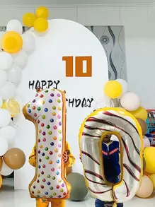 Mtrong Te 1 szt. 40 cali 0-9 Cukierkowe kolory Pączek Numer Folia Balony Helowe Dekoracje Urodzinowe Air Globos - Wielokolorowe - Zobacz 4