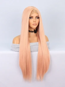 合成耐热前蕾丝假发 13 X 1 长波浪发 30 英寸渐变色日常用于女性自然外观合成柔软初学者友好型假发 - 漸層 - 查看 4