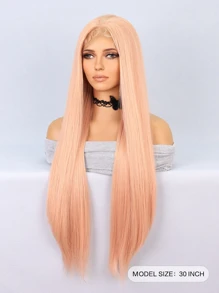 合成耐热前蕾丝假发 13 X 1 长波浪发 30 英寸渐变色日常用于女性自然外观合成柔软初学者友好型假发 - 漸層 - 查看 2