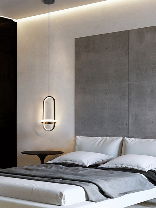 1 pieza hierro Lámparas de techo , moderno negro con diseño geométrico