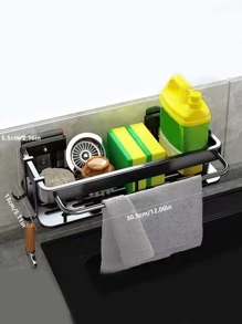 1pc Foldable Drain Rack - Black - View 2