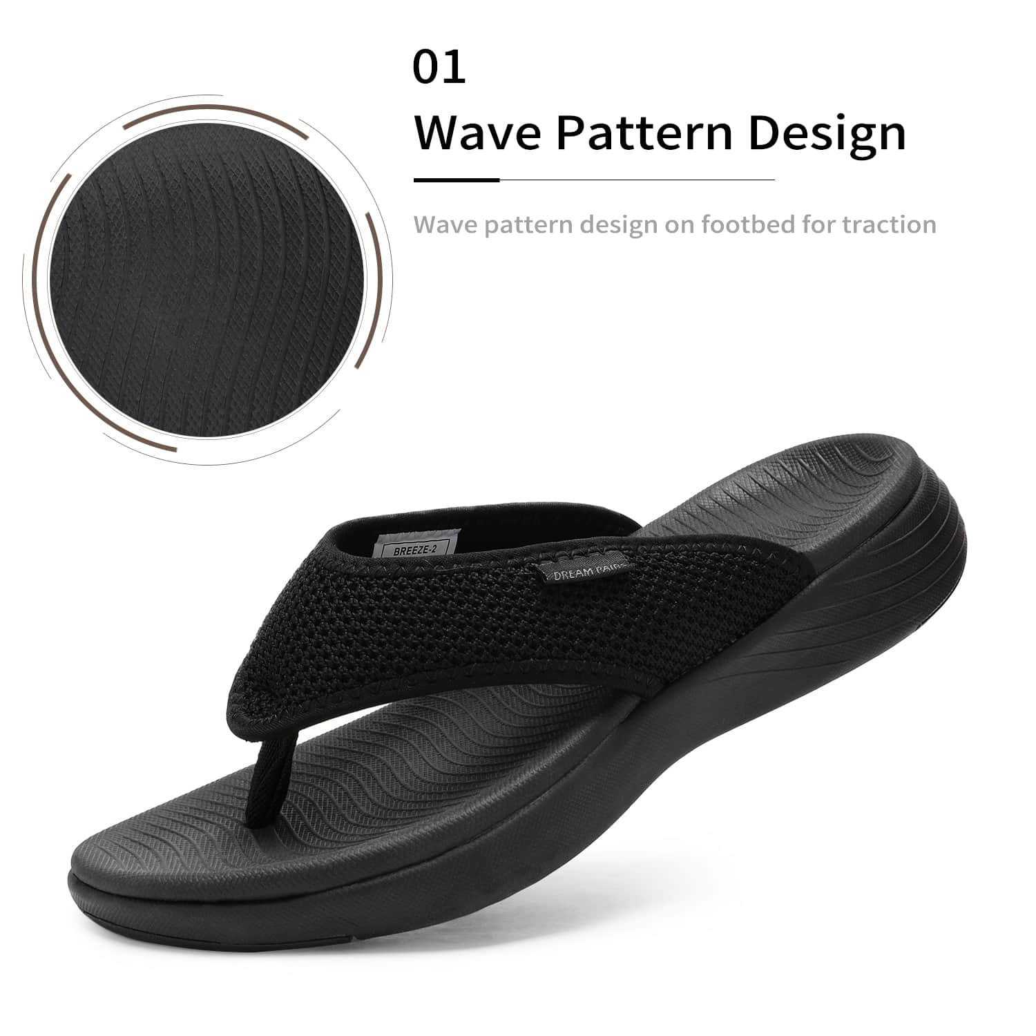 Women's Flip Flops Beach Vacation Arch Support Soft Cushion Flip Flops