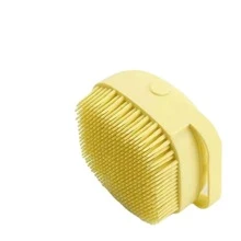 1入組矽膠寵物洗澡刷 - 黃色 - 查看 4