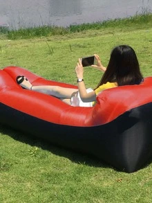 1入組便攜充氣沙發 - 紅色 - 查看 2