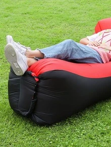 1入組便攜充氣沙發 - 紅色 - 查看 4