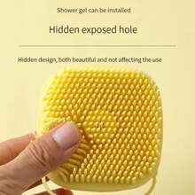 1入組矽膠寵物洗澡刷 - 黃色 - 查看 8