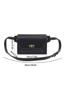 女士多功能腰包和胸包，適合日常通勤和旅行 - 黑色 - 查看 2