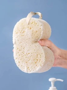 1 pieza Esponja de baño de unicolor, decoración de baño del hogar, decoración de otoño, de vuelta a la escuela - Multicolor - Ver 1