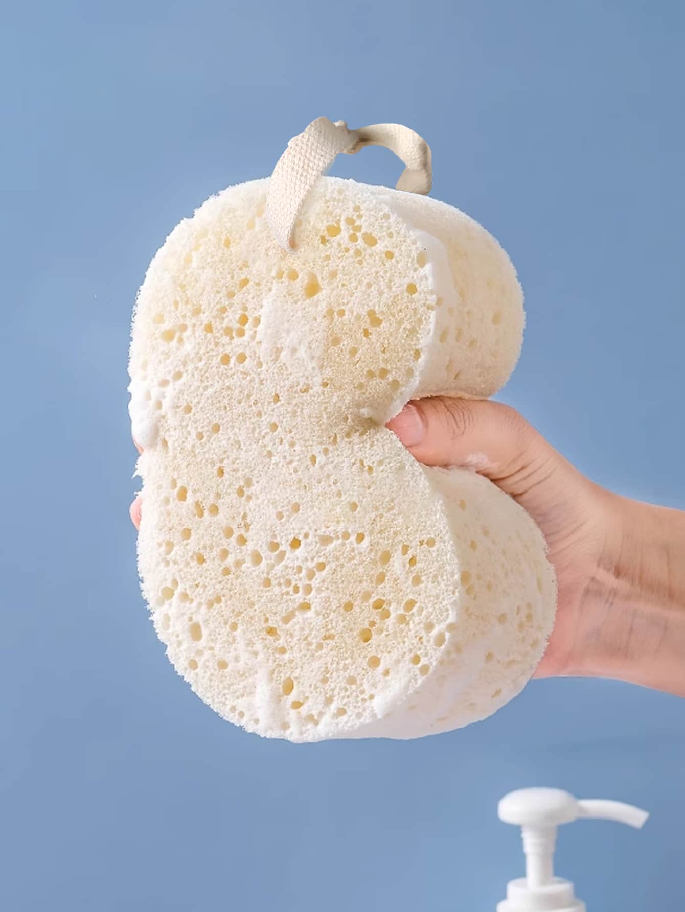 1 pieza Esponja de baño de unicolor, decoración de baño del hogar, decoración de otoño, de vuelta a la escuela - Multicolor - Ver 1