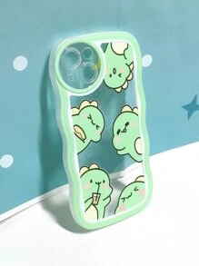 卡通恐龙图案硅胶手机壳，国际版，非国内版 - 彩色 - 查看 4