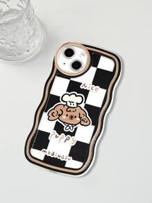 Cartoon Dog Print Silicone Phone Case - Multicolor - View 2