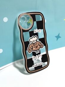Cartoon Dog Print Silicone Phone Case - Multicolor - View 4