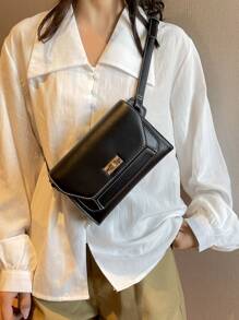 女士多功能腰包和胸包，適合日常通勤和旅行 - 黑色 - 查看 1