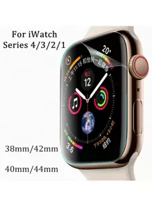 1pc Watch Screen Protector Film Compatible With Apple Watch, Compatible With Apple Watch Series Ultra/Se/8/7/6/5/4/3/2/1, Compatible With Apple Watch 49mm/44mm/45mm/38mm/41mm/40mm/42mm, Smart Watch Accessories - Clear - View 5