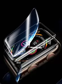 1pc Watch Screen Protector Film Compatible With Apple Watch, Compatible With Apple Watch Series Ultra/Se/8/7/6/5/4/3/2/1, Compatible With Apple Watch 49mm/44mm/45mm/38mm/41mm/40mm/42mm, Smart Watch Accessories - Clear - View 3