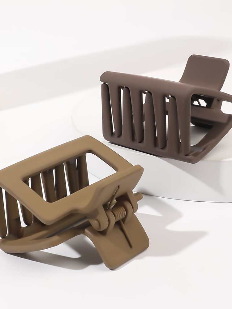 5 piezas de peinetas para cabello con diseño de cuadrado sólido para uso casual - Multicolor - Añade 3