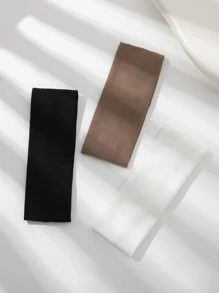 Set de 3 diademas elásticas de punto de unicolor, adecuadas para yoga diario, deportes al aire libre y usar como diadema casual, diadema turbante, diadema deportiva