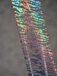 2入組100cm雷射斑馬紋指甲貼紙，全息網狀美甲貼紙DIY指甲裝飾, 美甲寶石美甲用品