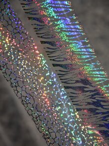 2入組100cm雷射斑馬紋指甲貼紙，全息網狀美甲貼紙DIY指甲裝飾, 美甲寶石美甲用品