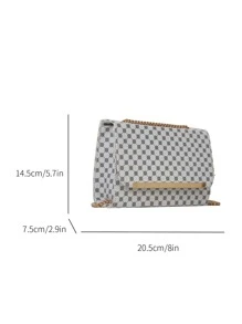 All-Match Small Square Bag 2023 New Retro Pattern Simple All-Match Ladies Shoulder Bag Crossbody Bag - White - View 5