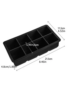 1 pieza Molde de cubo de hielo de silicona - Negro - Ver 9