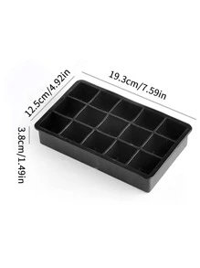 1 pieza Molde de cubo de hielo de silicona - Negro - Ver 10