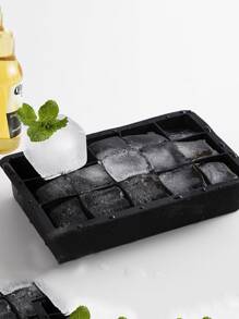 1 pieza Molde de cubo de hielo de silicona - Negro - Ver 6