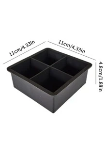 1 pieza Molde de cubo de hielo de silicona - Negro - Ver 11