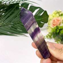 Máy Tính Ngẫu Nhiên Chất Liệu Tự Nhiên Nguyên Đá Pha Lê Đánh Bóng Hút Thuốc Xô 6 Cạnh Và Điểm Đơn Ống Hút Hộp Quà Tặng - pha lê pha trộn ống - Xem 11