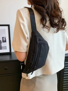 Túi vải canvas giải trí dành cho nữ 2023 Túi đeo chéo mới Túi thể thao Túi đeo thắt lưng Túi đeo hông, túi đeo chéo, túi đeo thắt lưng, túi thắt lưng Túi nylon nhỏ tối giản dành cho đi học, quý cô, người yêu, phụ nữ đi học, du lịch, cuối tuần và ngày lễ, du lịch cần thiết cho kỳ nghỉ - màu đen - Xem 5