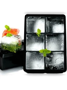 1 pieza Molde de cubo de hielo de silicona - Negro - Ver 1