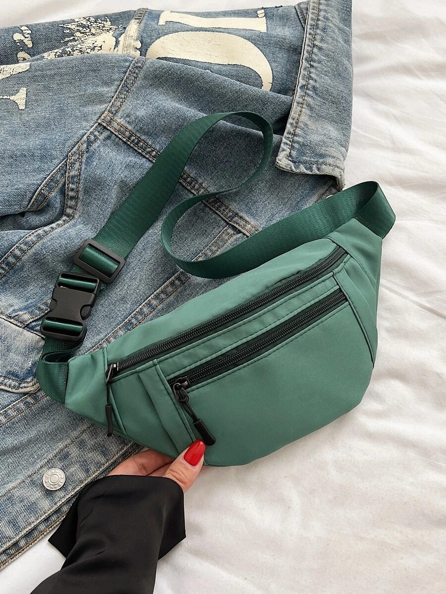 2023新款帆布斜挎包適合女士,運動胸包和多用途腰包