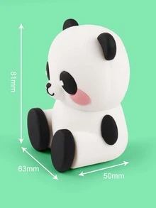 1pc Cute Panda Shaped Wireless Speaker With Phone Stand Function, Mini Portable - Black and White - View 4