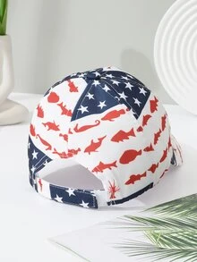 1入女士印花國旗情侶棒球帽,防曬,透氣,可調節,適用於日常,旅行,海灘,攀岩,釣魚,騎自行車等戶外活動 - 彩色 - 查看 3