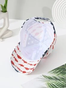 1入女士印花國旗情侶棒球帽,防曬,透氣,可調節,適用於日常,旅行,海灘,攀岩,釣魚,騎自行車等戶外活動 - 彩色 - 查看 4