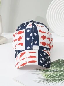 1入女士印花國旗情侶棒球帽,防曬,透氣,可調節,適用於日常,旅行,海灘,攀岩,釣魚,騎自行車等戶外活動 - 彩色 - 查看 1